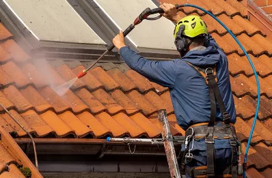Démoussage et hydrofuge de toiture à Morosaglia